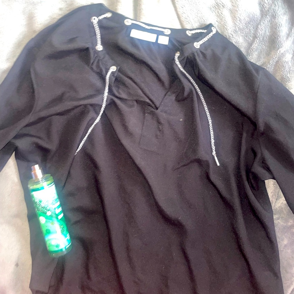 Black long sleeved top sz xl